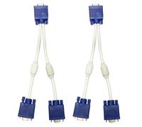 Healeved Cable Divisor Vga 2piezas Material Abs y Cobre para Transmisión Estable y Buen Efecto, Adaptador para TV y Soporte de Doble Pantalla