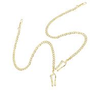 Healeved Cadenas para Reloj de Bolsillo para Hombre 2 Piezas Doradas de Aleación Ajustables, Accesorio Clásico para Chaleco y Ropa, Cadena Decorativa Resistente y Multifuncional