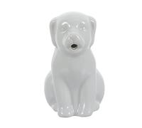 Healeved Cafetera turca de cerámica con forma de perro, jarra de café con asa, 40 ml, jarra pequeña de animales lindos para salsas de café, ensalada, taza de café expresso blanca