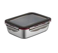 Healeved Caja Bento Multifunción de Acero Inoxidable 304 Tapa Hermética y Diseño Simple para Picnic y Escuela, Caja Bento Portátil y Duradera para Alimentos