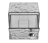 Healeved Caja de Algodón Cosmético Organizador Abatible Caja de Almacenamiento de Belleza para Baño Ahorra Espacio Soporte para Palillos de Dientes y Hisopos de Oído Elegante Estuche para C