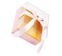 Healeved Caja De Almacenamiento De Flores Preservadas Caja De Cuadrada Rosa Embalaje Para Flores Para San Valentín Cumpleaños y Ocasiones Especiales