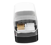 Healeved Caja De Almacenamiento Para Brocas De Taladro De Uñas Contenedor De Brocas Con Cepillo De Limpieza Para Manicura De Uñas