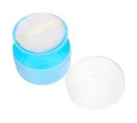 Healeved Caja De Borlas Para Talco De Bebés Portátil Con Compartimento, Tamaño Pequeño, Material Duradero, Color Azul, Adecuado Para Cuidado Diario Infantil, Uso Casa