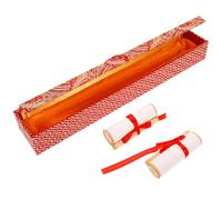 Healeved Caja de Obsequio China de Tela Vintage para Abanico Plegable de Mano 10 Pulgadas Estuche Decorativo Rojo con Diseño de Olas y Nubes Soporte Multiusos para Almacenamiento y