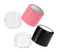 Healeved Caja De Polvo De Maquillaje De 2 Piezas Con Aplicaciones De Espejo Y Esponja Contenedor De Polvo Suelto Recargador De Plástico Con Recipiente De De Champú Seco Para Viajar A