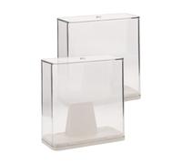 Healeved Caja de Sombra para Exhibición de Medallas 2 Unidades Crema Blanca Vitrina Pequeña para Almacenamiento y Organización de Medallas Escolares y Deportivas Estuche Portátil para