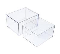 Healeved Caja puerta congelador pequeño organizador de escritorio Gadgets de cocina organizadores portátil tapas storage box soporte desmontable recipiente transparente la mascota