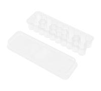 Healeved Caja Transparente para Almacenamiento de Vacunas Tapa, Soporte para 24 de 3 Ml, Organizador Plástico para Microtubos y Aceites Esenciales, Uso en Laboratorio y Hogar