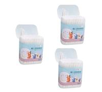 Healeved Cajas De 1200 Unidades. bastoncillo de algodón cotonetes Bastoncillos de algodón hisopos de orejas accesorios para bebe Hisopos de cogollos para niños Papel de pulpa cruda
