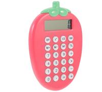 Healeved Calculadora Solar Portátil Pequeña Diseño de Fresa Calculadora Electrónica para Oficina y Escuela Herramienta Compacta para Cálculos Básicos y Uso Escolar