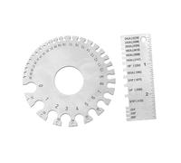 Healeved Calibrador de Cable y Medidor de Espesor de Soldadura de Acero Inoxidable Herramienta de Inspección Doble Cara para Medición de Metal Incluye Calibre Redondo y Cuadrado