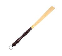 Healeved Calzador de Acero Inoxidable y Madera Dorado de 58 Cm para Personas Mayores y Uso Diario con Diseño Ergonómico para Facilitar la Colocación del Calzado