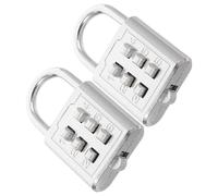 Healeved Candado de Combinación sin Llave 2 Unidades Mini Candado Táctil 6 Botones Aleación de Zinc Resistente al Clima Portátil para Taquillas Deportivas Equipaje y Mochilas Código