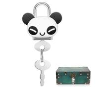 Healeved Candado Pequeño Metálico Mini Llave Diseño Panda Cerradura para Armarios y Cofres Candado Seguro para Equipaje y Joyero Adecuado para Hogar y Oficina