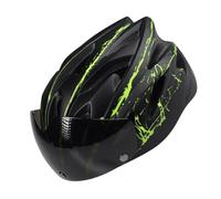 Healeved Casco de Ciclismo Magnético con Gafas Integradas Talla L Ajustable 58-61 CM Color Negro y Verde Transpirable y Seguro para Bicicleta de Montaña y Rutas al Aire Libre