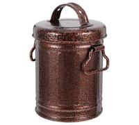 Healeved Cenicero de Exterior de Hierro con Diseño Tipo Cubo Pequeño, Resistente al Viento y Fácil de Limpiar, Adecuado para Patio o Buffet con Estilo Vintage