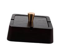 Healeved Cenicero de Mesa con Tapa Estilo Chino Clásico, sin Humo y Fácil Limpieza, Material Madera y Acero Inoxidable, Adecuado para Patio y Áreas de Reunión