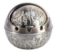 Healeved Cenicero Decorativo de Elefante en Aleación de Zinc Estilo Sureste Asiático Color Bronce Antiguo para Oficina y Decoración de Escritorio Contenedor Práctico para Colillas de