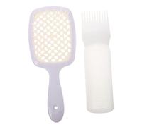 Healeved Cepillo Desenredante de Viaje con Diseño de Malla Rápido Secado y Antinudos para Cabello Rizado y de Mujeres Hombres Niño Niña y Bebés Incluye Botellas de Champú Seco Color Blanco