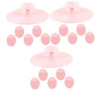 Healeved Cepillo Exfoliante Facial 18 Uds Cepillo De Limpieza Facial Placas De Succión Para Bebé Depurador De Pelo De Silicona Gel De Sílice Rosy The Face Baby Succionador De Poros