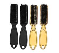 Healeved Cepillo para Limpiar El Cabello con Plumero para El Cuello Juego de Cepillos para El Cabello Triturado Cepillo para Barrer El Cabello 2 Negros Y 2 Dorados