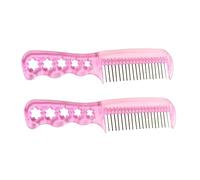 Healeved Cepillo Para Peluca De Mujer y Extensiones De Cabello 2 Unidades Tamaño Pequeño Antiestático Color Rosa Para Cuidado Eficaz De Pelucas y Muñecas