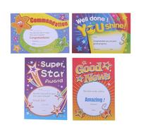 Healeved Certificados de Felicitación A5 Dibujos Animados 100 Hojas Carta de Reconocimiento para Jardín de Infancia Premios Escolares y Ceremonias de Graduación