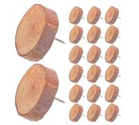 Healeved Chinchetas de Madera para Tablones de Corcho Cabeza Redonda 80 Piezas 40 Unidades X 2 Cajas Tamaño Pequeño Color Natural de Madera de Pino para Oficina Hogar y