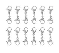 Healeved Cierres de Langosta de Acero Inoxidable 10Mm 25 Unidades Conector Doble Extremo para Pulseras Collares y Extensiones de Joyería Accesorios DIY para Uso Personalizado