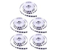 Healeved Cinta de Poliéster Decorativa Estampado de Huellas de Perro 1 CM de Ancho 45 Metros por Rollo Pack de 5 Cintas para Manualidades Envoltorios y Decoración de Ramos