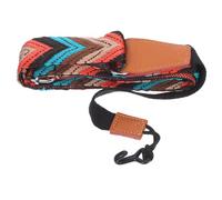 Healeved Cinturón de Ukelele Ajustable sin Taladro para Ukelele 21-26 Pulgadas Correa de Hombro Jacquard de Nylon y Cuero Doble Gancho en J Adecuado para Uso Cómodo y Reducción de