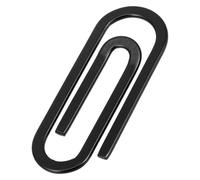 Healeved Clip de Oficina de Acero Inoxidable Negro, Sujetapapeles Creativo y Único para Notas, Resistente y No Se Desvanece, Adecuado para Documentos y Papeles