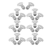 Healeved Clips Metálicos para Zapatos Grandes Extraíbles, 20 Piezas Plateadas de Hierro Resistente para Decoración y Protección de Suela, Accesorios DIY para Calzado y Manualidades