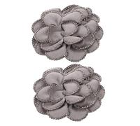 Healeved Clips Para Zapatos De Novia Gemas De Imitación, Adornos Desmontables Para Boda Invierno, Accesorios Joya De Tacón De Rosa Gris, Decoración Elegante y Portátil