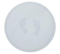 Healeved Colchoneta Redonda para Saltar Cuerda, Cojín Amortiguador Antideslizante, Tapete Deportivo Hogar, Azul Claro Diseño de Huellas, Adecuado para Ejercicio y Entrenamiento Indoor