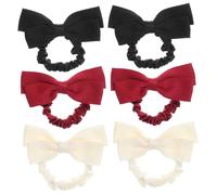 Healeved Coleteros Lazos De Satén 6 Piezas, Tamaño, Elásticos Suaves, Para Mujer, Accesorios Para Peinar En Uso Diario, Colores, y