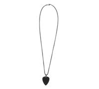 Healeved Colgante de de guitarra encanto collar de púa de guitarra Joyas para mujeres selecciones colgante de púas de guitarra de metal collar para mujer acero inoxidable 304 Negro