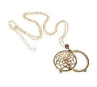 Healeved Colgantes Vintage Lupa De Lectura Colgante De Lente De Lupa para Mujer Libros Decorativo De Ley