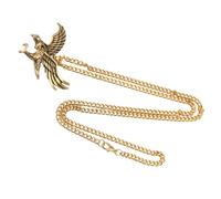 Healeved Collar de Águila para Hombre Vintage Dorado, Cadena de Metal Inoxidable, Colgante Masculino de Estilo Hip Hop, Joyería de Calle, Símbolo de Libertad y Fuerza, Talla Única