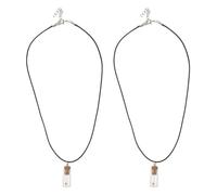 Healeved Collar de Botella de Vidrio Pequeña Semillas de Mostaza, Collar Religioso para Mujer Colgante de Frasco Mini, Joyas Cristianas de Oración, Pack de 2 Unidades para Uso Diario