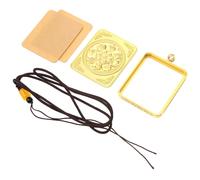 Healeved Collar de Locket de Retro con Pendiente de Metal Caja de Tarjeta Tibetana de Thangka Joyas para Diy y Ritual Diseño Religioso Unisex