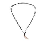 Healeved Collar Tribal Vintage Colgante de Diente Acrílico, Diseño Pirata para Hombre y Mujer, Accesorio Decorativo Único, Color Beige Acabado en Aleación, Uso Diario y Eventos Sociales