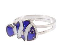 Healeved Color Changing Cute Cartoon Fish Adjustable Ring For Creative Mood Ring For Unique Present For Festivals And Daily Wear