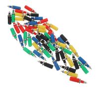 Healeved Conectores Banana para Altavoz 50 Piezas M3X45Mm Multicolor Bornes de Conexión Terminales de Cable Audio Compatibles para Sistemas de Sonido Profesionales y Uso en Estudios