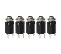 Healeved Conectores Jack para Guitarra Eléctrica 635 MM 5 Piezas Metálicas para Captación y Salida Accesorios para Reparación y Reemplazo Compatibles Guitarras Eléctricas