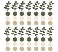 Healeved Confeti Artesanal Verde para Mesa Forma Redonda y Hojas de Eucalipto, Elegante para Shower y Fiestas Románticas