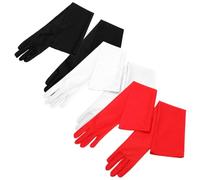 Healeved Conjunto De 3 Pares De Guantes Elásticos Para Mujer Ideales Para Bodas Óperas Fiestas De Té Y Eventos De Moda.