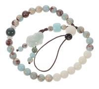 Healeved Cordón para Teléfono Móvil de Piedra Verde Estilo Chino, Correa Ligera y Corta para Muñeca, Accesorio Adecuado para Regalos Únicos y Joyería Hecha a Mano