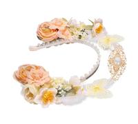 Healeved Coroa Floral Vintage para Novias y Mujeres para Fiesta Cosplay Accesorio y Cómodo